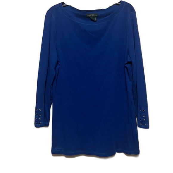 LRL LAUREN JEANS CO. Ralph Lauren, 100% Cotton , Kimono Sleeves Top, Blue, Large - Picture 1 of 6